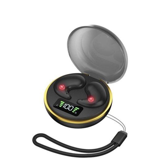 Auriculares Dam Electronics BY-8 TWS Bluetooth 5,3 sem fios com ecrã LED e controlo tátil