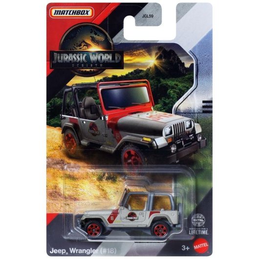 Jeep MATTEL Jurassic World JGL00 Escala 1:64 Metal Plástico Multicolor