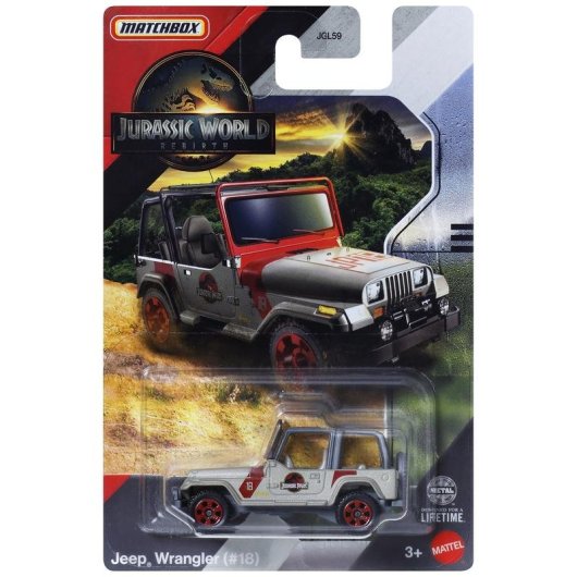 Jeep MATTEL Jurassic World JGL00 Escala 1:64 Metal Plástico Multicolor