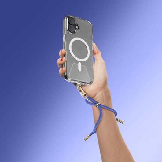 Correa de muñeca Cellularline WRIST LACE Azul universal para smartphones