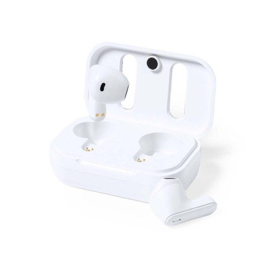 Auriculares Dam Electronics inalámbricos Bluetooth 5.1 intraurales con base de carga y cuero reciclado