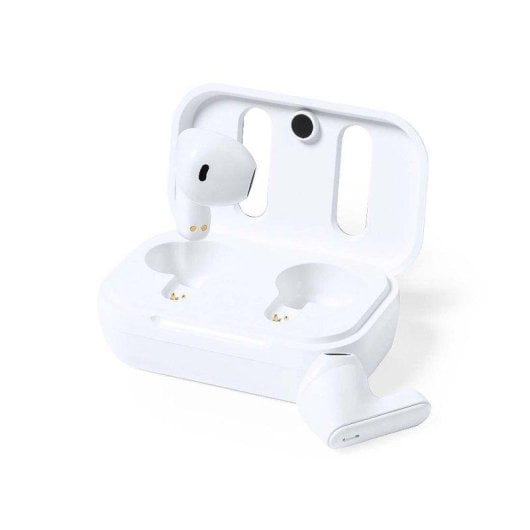 Auriculares Dam Electronics inalámbricos Bluetooth 5.1 intraurales con base de carga y cuero reciclado