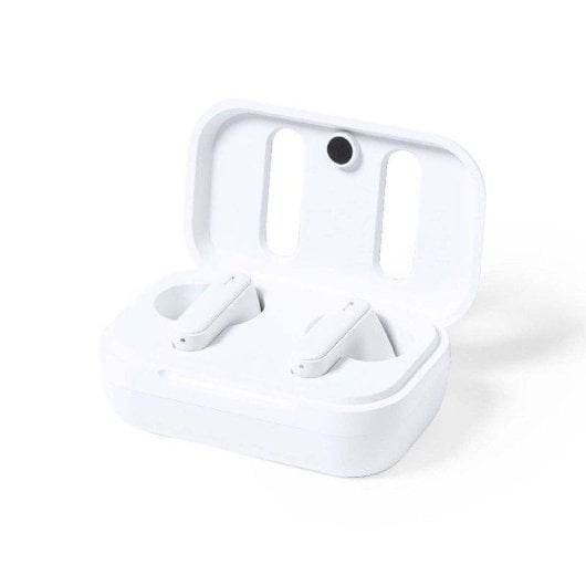 Auriculares Dam Electronics inalámbricos Bluetooth 5.1 intraurales con base de carga y cuero reciclado