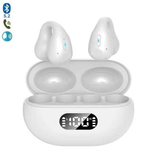 Auriculares Dam Electronics R15 TWS Bluetooth 5.2 sem fios com base de carga 300mAh