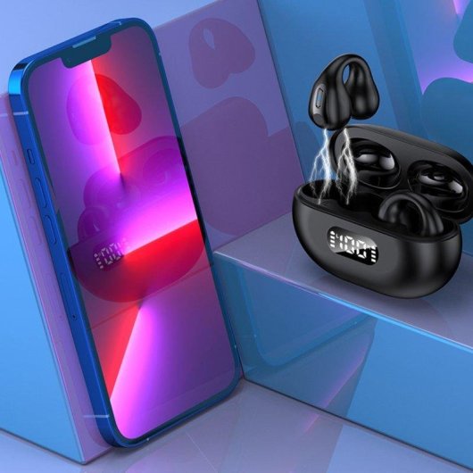 Auriculares Dam Electronics R15 TWS Bluetooth 5.2 sem fios com base de carga 300mAh