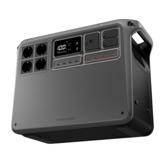 Station d’énergie DJI Power 2000 2048Wh 4 ports AC et 8 ports USB Batterie LMFP Écran LCD Charge solaire