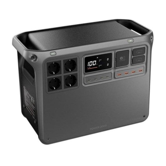Station d’énergie DJI Power 2000 2048Wh 4 ports AC et 8 ports USB Batterie LMFP Écran LCD Charge solaire