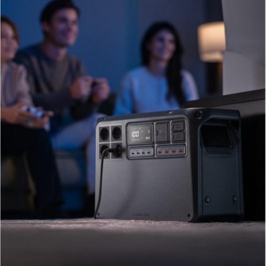 Estación de energía DJI Power 2000 2048Wh 4 puertos AC y 8 USB Batería LMFP Pantalla LCD Carga solar