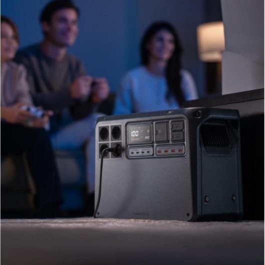Station d’énergie DJI Power 2000 2048Wh 4 ports AC et 8 ports USB Batterie LMFP Écran LCD Charge solaire