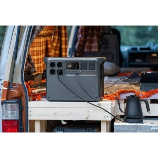 Station d’énergie DJI Power 2000 2048Wh 4 ports AC et 8 ports USB Batterie LMFP Écran LCD Charge solaire