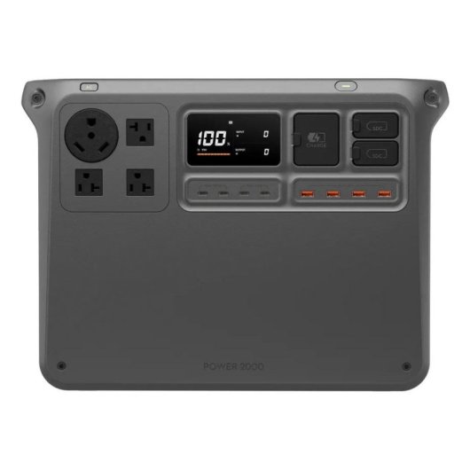 Station d’énergie DJI Power 2000 2048Wh 4 ports AC et 8 ports USB Batterie LMFP Écran LCD Charge solaire