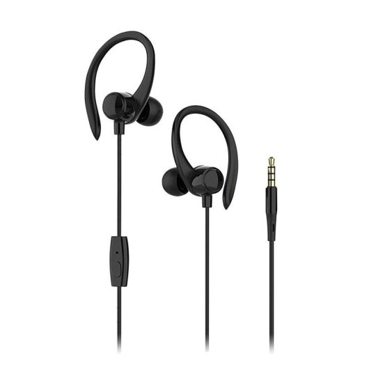 Auriculares Dam Electronics S07 com cabo, microfone e controlo, para desporto