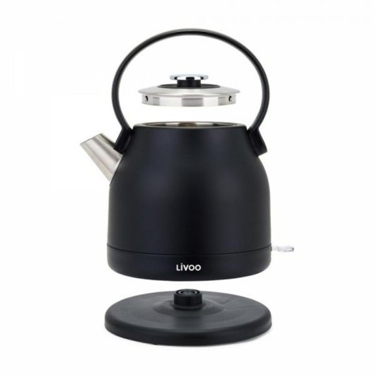 Tetera eléctrica LIVOO DOD202N 1.5 L 2200 W Negro Aço inoxidável Sem fios