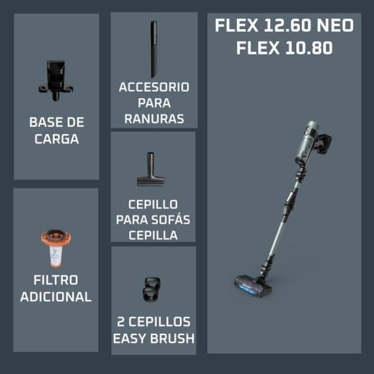 Aspiradora sin Bolsa Rowenta X-Force Flex 10.80 300W 60 min Mascotas Verde Negro