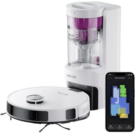 Robot Aspirador y Fregasuelos Eureka Nere10s Autovaciado Navegación LiDAR 4.000 Pa