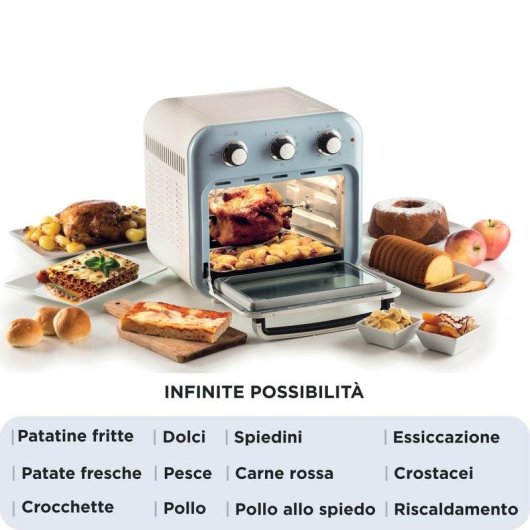 Airfryer Ariete 4632 16L 1400W avec Minuteur et Accessoires