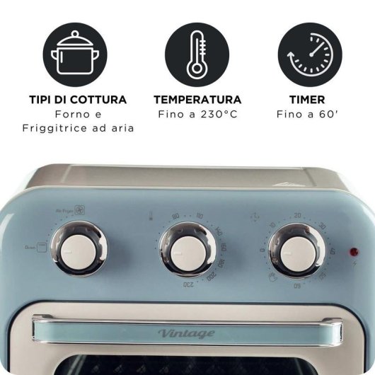 Airfryer Ariete 4632 16L 1400W avec Minuteur et Accessoires