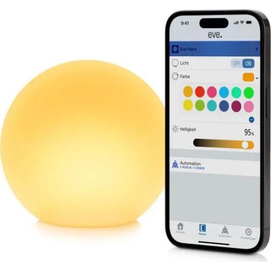 Lámpara de Mesa Inteligente Eve Flare Thread Bluetooth IP65