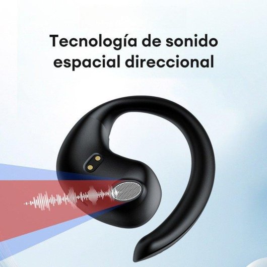 Auriculares Bluetooth Paxa Tf-t63 sem fios com cancelamento de ruído, gancho de orelha roxo
