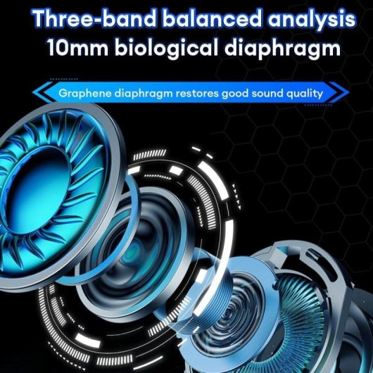 Auriculares Paxa Tf-t10optimus Bluetooth sem fios, graves 360°, gaming, preto