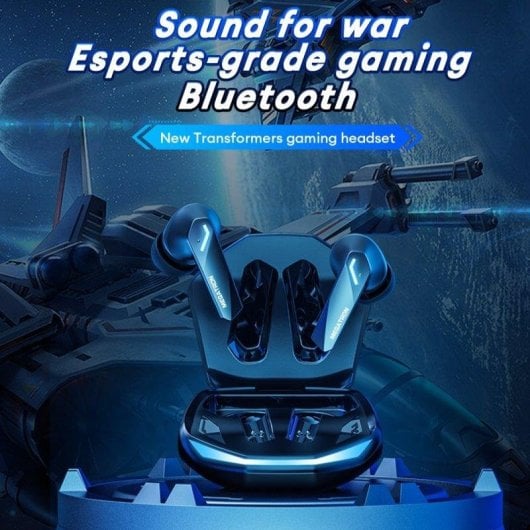 Auriculares Paxa Tf-t10optimus Bluetooth sem fios, graves 360°, gaming, preto