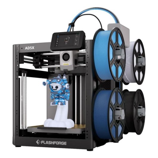 3D-Drucker Flashforge AD5X 220x220x220 mm 4 Farben Wifi Ethernet USB Sichtfenster