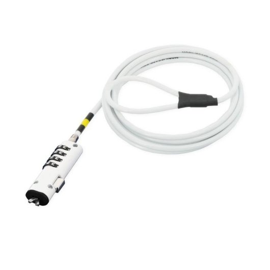 Cabo antifurto Mobilis 001332 1,8 m com chave de aço branco