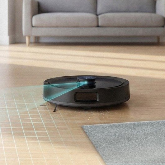 Aspirador Robô com Mopa Cecotec Conga M60 Dark Navegação Láser 13000 Pa Autonomia 200 mins