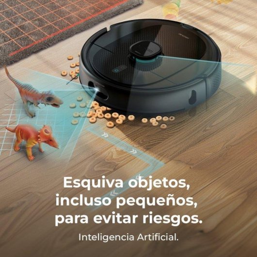 Robot Aspirador y Fregasuelos Cecotec Conga 9990 Ai Spin Revolution Ultra Power con Autovaciado Navegación Láser 10.000 
