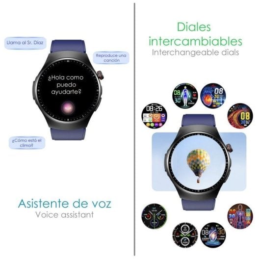 Dam Electronics Smartwatch TK25 Bluetooth 1,36'' IPS Nero IP67 ECG Glucosio