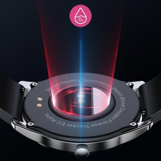 Dam Electronics Smartwatch M28 Bluetooth 1,28'' Metall Silikon IP67 Thermometer Pulsmesser