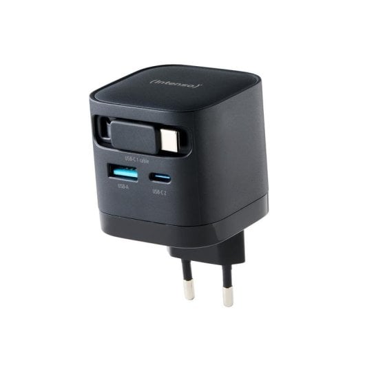 Adaptador de corrente Intenso W65ACIC 65W GaN com ports USB-C e USB-A