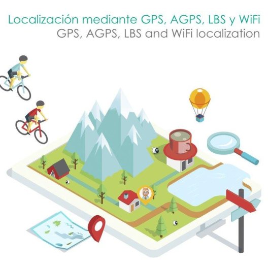 Dam Electronics Smartwatch TD31 GPS WiFi 1,3'' IPS Schwarz Kinder SOS Tracker