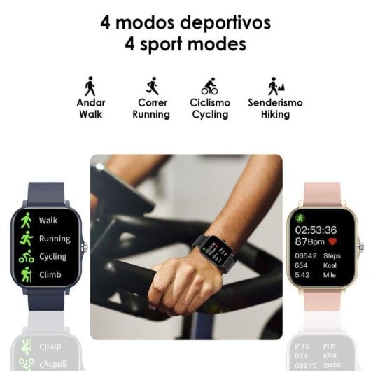 Dam Electronics Smartwatch H30 Bluetooth 1,75'' Touch Nero IP67 Pulsossimetro SpO2
