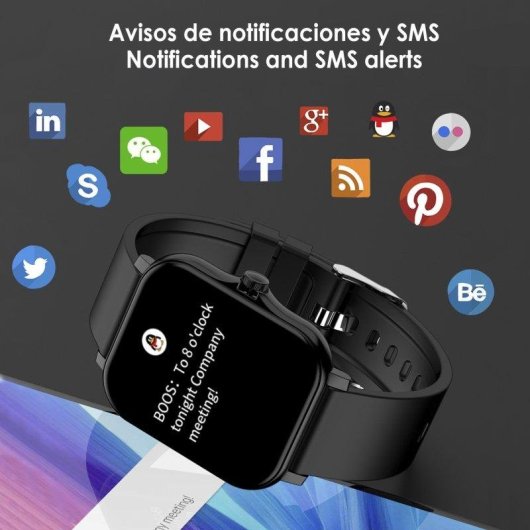 Dam Electronics Smartwatch H30 Bluetooth 1,75'' Touch Nero IP67 Pulsossimetro SpO2