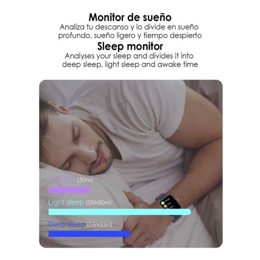 Dam Electronics Smartwatch H30 Bluetooth 1,75'' Touch Nero IP67 Pulsossimetro SpO2