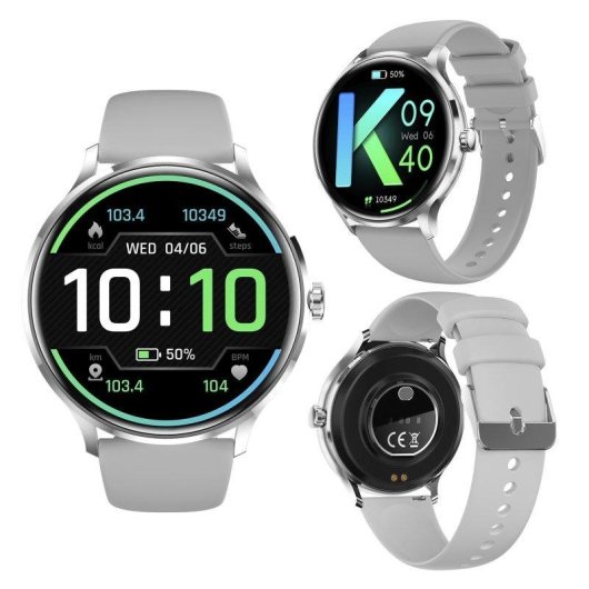 Dam Electronics Smartwatch QS80 Bluetooth 1,39'' TFT Nero IP67 Cardio Termometro