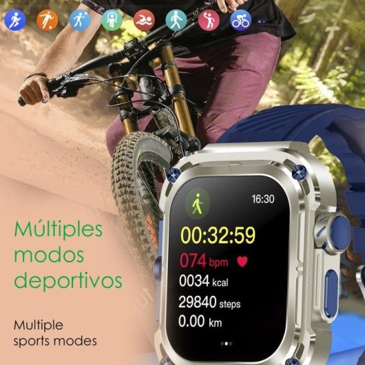 Dam Electronics Smartwatch Z85 Max Bluetooth 2" LCD Cinturini Tripli IP68 ECG Tensione