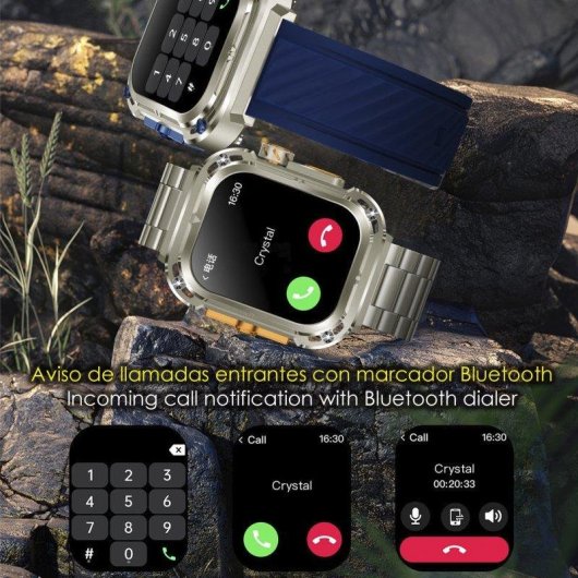 Dam Electronics Smartwatch Z85 Max Bluetooth 2" LCD Cinturini Tripli IP68 ECG Tensione