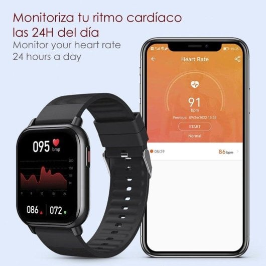 Dam Electronics Smartwatch ZW32 Bluetooth 1,85'' TFT Nero Multisport IP68