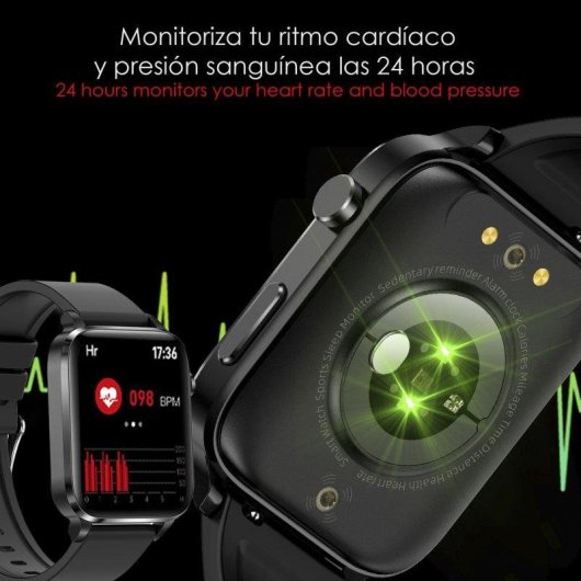 Dam Electronics F100 Bluetooth 1,7" Termoplástico Metal Negro M IP68 SpO2 Pulsómetro Tensiómetro