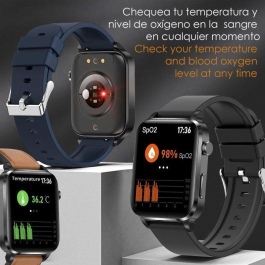 Dam Electronics F100 Bluetooth 1,7" Termoplástico Metal Negro M IP68 SpO2 Pulsómetro Tensiómetro