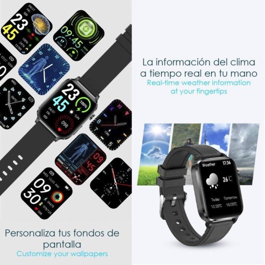 Dam Electronics F100 Bluetooth 1,7" Termoplástico Metal Negro M IP68 SpO2 Pulsómetro Tensiómetro
