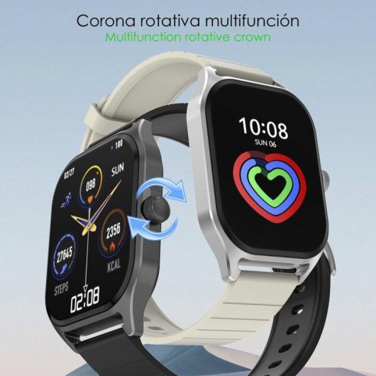 Dam Electronics DT99 Bluetooth 44mm AMOLED Negro Silicona IPX7 SpO2 Pulsómetro ECG