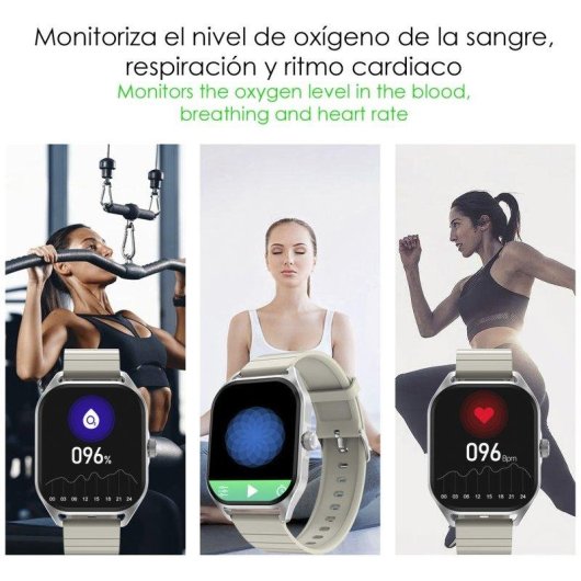 Dam Electronics DT99 Bluetooth 44mm AMOLED Negro Silicona IPX7 SpO2 Pulsómetro ECG