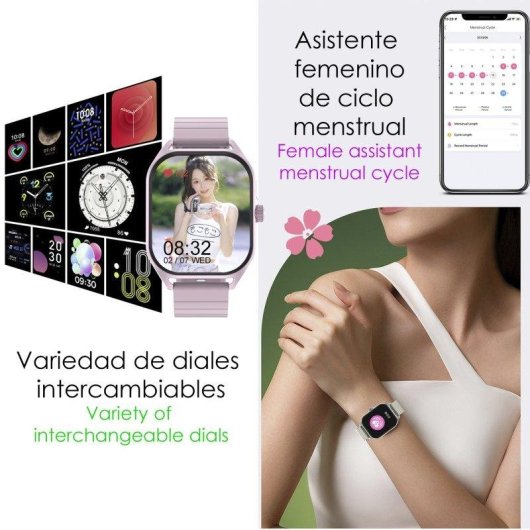 Dam Electronics DT99 Bluetooth 44mm AMOLED Negro Silicona IPX7 SpO2 Pulsómetro ECG