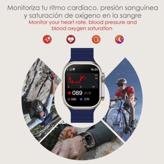 Dam Electronics Smartwatch Z87 Ultra Bluetooth AMOLED 2,1 pollici IP68 Triplo Cinturino