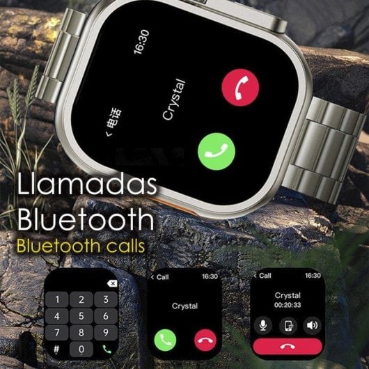 Dam Electronics Smartwatch Z87 Ultra Bluetooth AMOLED 2,1 pollici IP68 Triplo Cinturino
