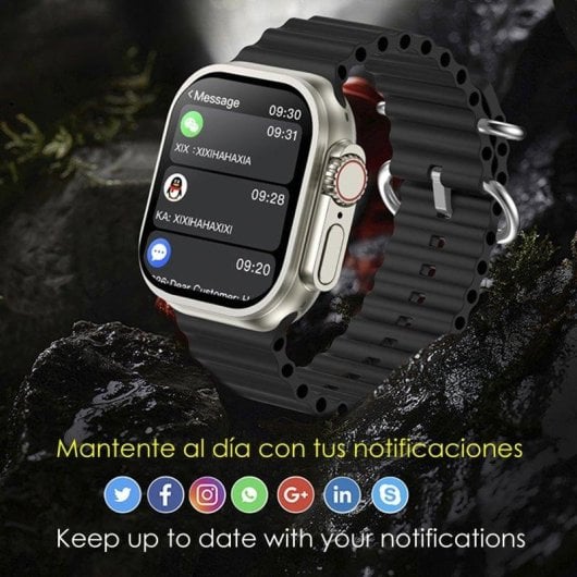 Dam Electronics Smartwatch Z87 Ultra Bluetooth AMOLED 2,1 pollici IP68 Triplo Cinturino