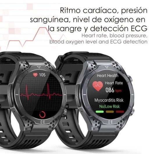 Dam Electronics Smartwatch JA01 Bluetooth 1,43'' AMOLED Preto IP67 Multidesportos